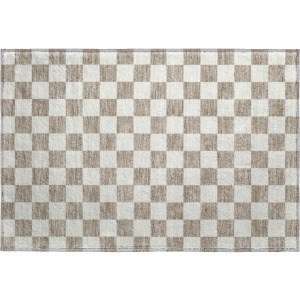 Luxury Washable Indoor/Outdoor The Reserve Khaki Rug