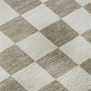 Luxury Washable Indoor/Outdoor The Reserve Khaki 1\'8\" x 2\'6\" Rug