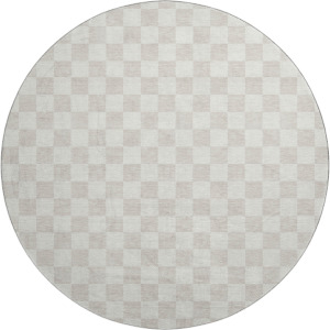 Luxury Washable Indoor/Outdoor The Reserve Linen 8' x 8' Round Rug