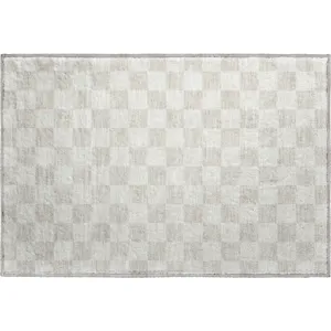 Luxury Washable Indoor/Outdoor The Reserve Linen 1\'8\" x 2\'6\" Rug