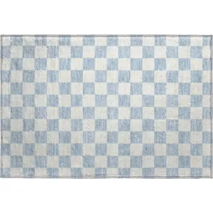 Luxury Washable Indoor/Outdoor The Reserve Sky 1\'8\" x 2\'6\" Rug