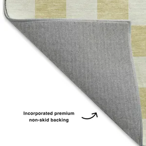 Luxury Washable Indoor/Outdoor The Reserve Wheat 1\'8\" x 2\'6\" Rug