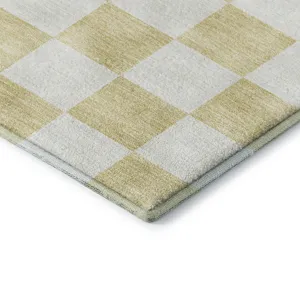 Luxury Washable Indoor/Outdoor The Reserve Wheat 1\'8\" x 2\'6\" Rug