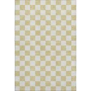 Luxury Washable Indoor/Outdoor The Reserve Wheat 2\'6\" x 3\'10\" Rug
