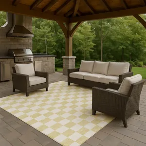 Luxury Washable Indoor/Outdoor The Reserve Wheat 2\'6\" x 3\'10\" Rug