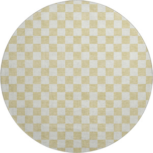 Luxury Washable Indoor/Outdoor The Reserve Wheat 8' x 8' Round Rug