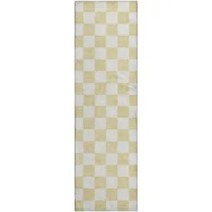 Luxury Washable Indoor/Outdoor The Reserve Wheat 2\'3\" x 7\'6\" Runner Rug