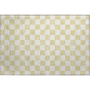 Luxury Washable Indoor/Outdoor The Reserve Wheat 1\'8\" x 2\'6\" Rug