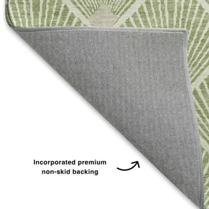 Luxury Washable Indoor/Outdoor The Reserve Aloe 2\'3\" x 7\'6\" Runner Rug