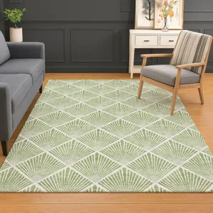Luxury Washable Indoor/Outdoor The Reserve Aloe 8\' x 10\' Rug