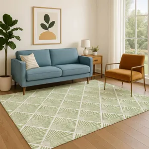 Luxury Washable Indoor/Outdoor The Reserve Aloe 8\' x 10\' Rug