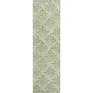Luxury Washable Indoor/Outdoor The Reserve Aloe 2\'3\" x 7\'6\" Runner Rug