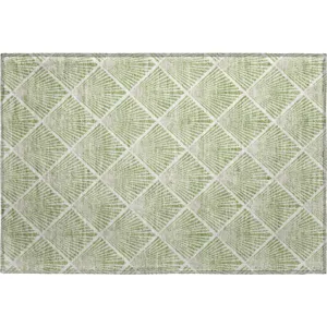 Luxury Washable Indoor/Outdoor The Reserve Aloe 1\'8\" x 2\'6\" Rug