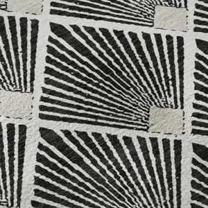 Luxury Washable Indoor/Outdoor The Reserve Black 5\' x 7\'6\" Rug