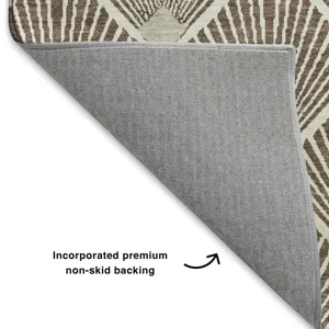 Luxury Washable Indoor/Outdoor The Reserve Brown 3\' x 5\' Rug