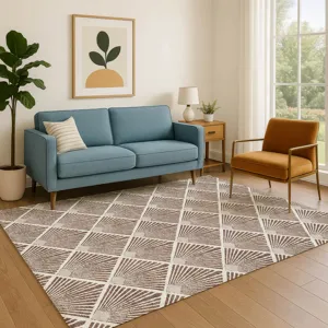 Luxury Washable Indoor/Outdoor The Reserve Brown 3\' x 5\' Rug