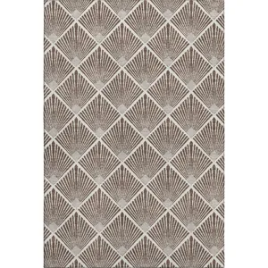 Luxury Washable Indoor/Outdoor The Reserve Brown 3\' x 5\' Rug