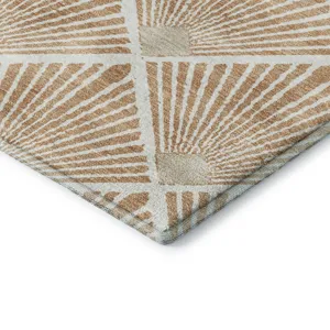 Luxury Washable Indoor/Outdoor The Reserve Copper 2\'3\" x 7\'6\" Runner Rug