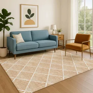 Luxury Washable Indoor/Outdoor The Reserve Copper 10\' x 14\' Rug