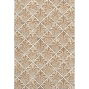 Luxury Washable Indoor/Outdoor The Reserve Copper 10\' x 14\' Rug