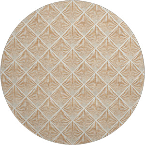 Luxury Washable Indoor/Outdoor The Reserve Copper 8' x 8' Round Rug