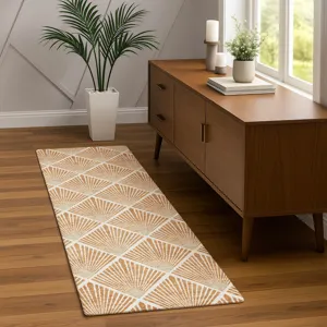 Luxury Washable Indoor/Outdoor The Reserve Copper 2\'3\" x 7\'6\" Runner Rug