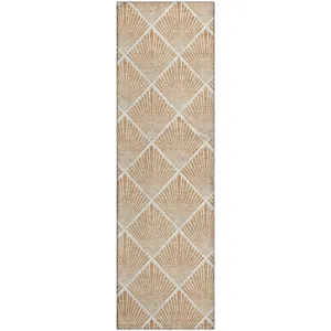 Luxury Washable Indoor/Outdoor The Reserve Copper 2\'3\" x 7\'6\" Runner Rug