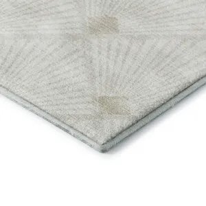Luxury Washable Indoor/Outdoor The Reserve Ivory 8\' x 8\' Round Rug