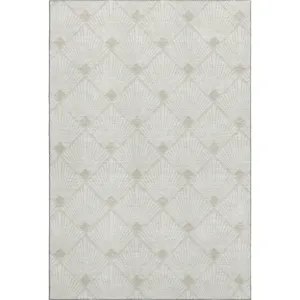 Luxury Washable Indoor/Outdoor The Reserve Ivory 8\' x 10\' Rug