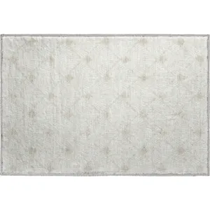 Luxury Washable Indoor/Outdoor The Reserve Ivory 1\'8\" x 2\'6\" Rug