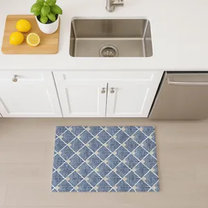 Luxury Washable Indoor/Outdoor The Reserve Navy 1\'8\" x 2\'6\" Rug