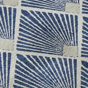Luxury Washable Indoor/Outdoor The Reserve Navy 5\' x 7\'6\" Rug
