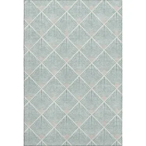 Luxury Washable Indoor/Outdoor The Reserve Seafoam 3\' x 5\' Rug