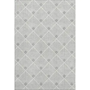 Luxury Washable Indoor/Outdoor The Reserve Silver 2\'6\" x 3\'10\" Rug