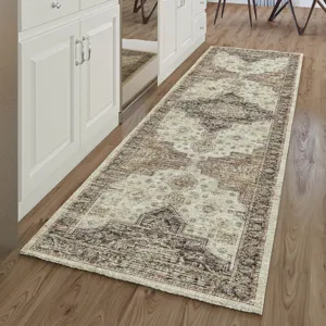 Tuscany Beige 2\'6\" x 12\' Runner Rug