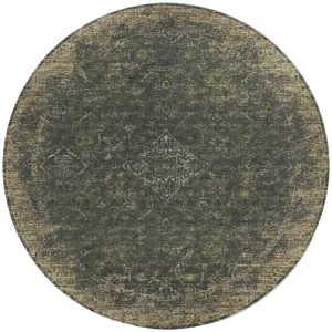 Tuscany Green 4\' x 4\' Round Rug