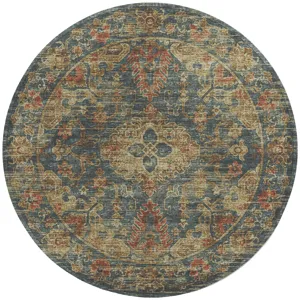 Tuscany Teal 10\' x 10\' Round Rug