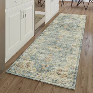 Tuscany Teal 2\'6\" x 12\' Runner Rug