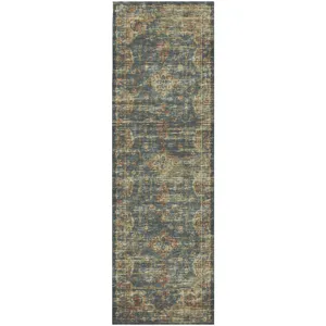 Tuscany Teal 2\'6\" x 12\' Runner Rug