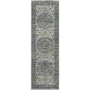 Tuscany Silver 2\'6\" x 8\' Runner Rug