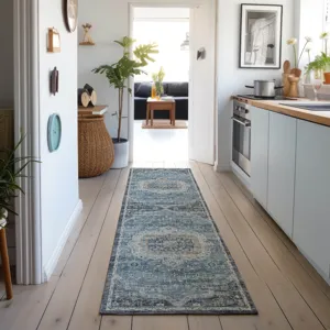 Tuscany Blue 2\'6\" x 8\' Runner Rug