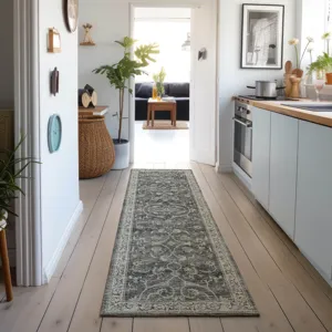 Tuscany Charcoal 2\'6\" x 10\' Runner Rug