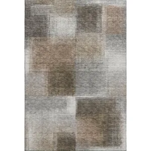 Luxury Washable Trevi Pewter 3\' x 5\' Rug
