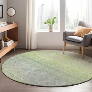 Luxury Washable Trevi Aloe 8\' x 8\' Round Rug