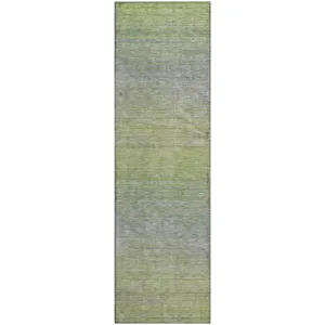 Luxury Washable Trevi Aloe 2\'3\" x 7\'6\" Runner Rug