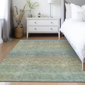 Luxury Washable Trevi Blue 3\' x 5\' Rug