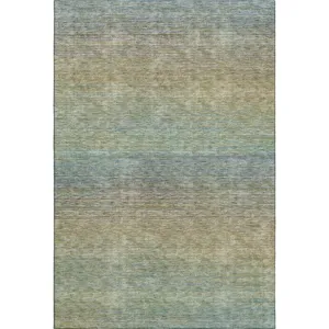 Luxury Washable Trevi Blue 3\' x 5\' Rug