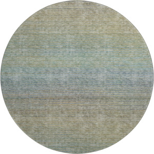 Luxury Washable Trevi Blue 8' x 8' Round Rug