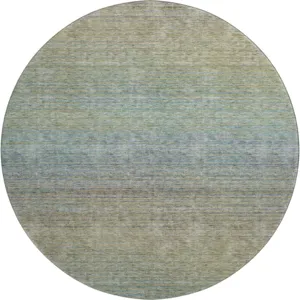 Luxury Washable Trevi Blue 8\' x 8\' Round Rug