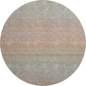 Luxury Washable Trevi Coral 8' x 8' Round Rug